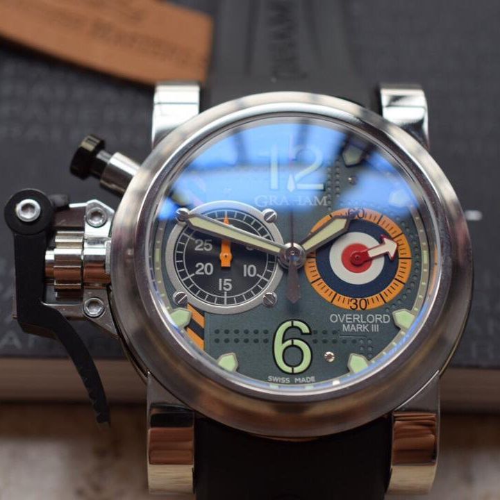   实拍图鉴赏  SF厂格林汉姆超大霸王Mark III绿面限量版计时码表