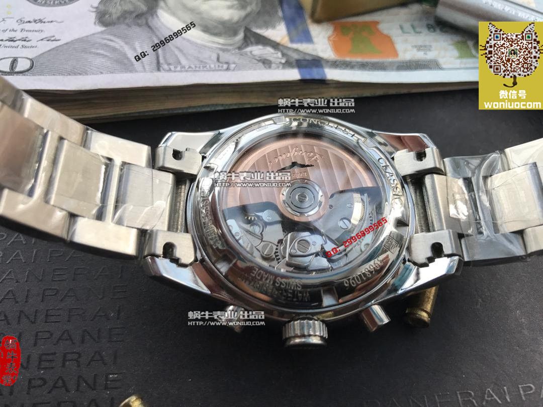   实拍图鉴赏  YL厂之浪琴康铂旗舰版L2.798.4.52.6男表《黑面表盘》 / L052A