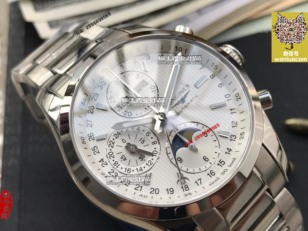   实拍图鉴赏  YL厂之浪琴康铂旗舰版L2.798.4.52.6男表《黑面表盘》 / L052A