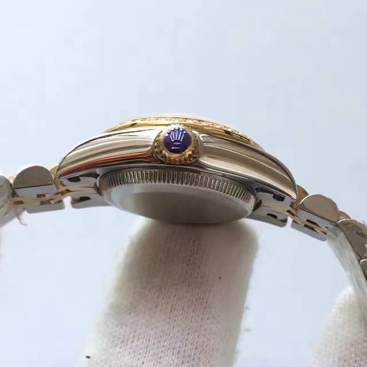   台湾厂劳力士女装日志型系列279383RBR香槟面表盘女士腕表 / R144