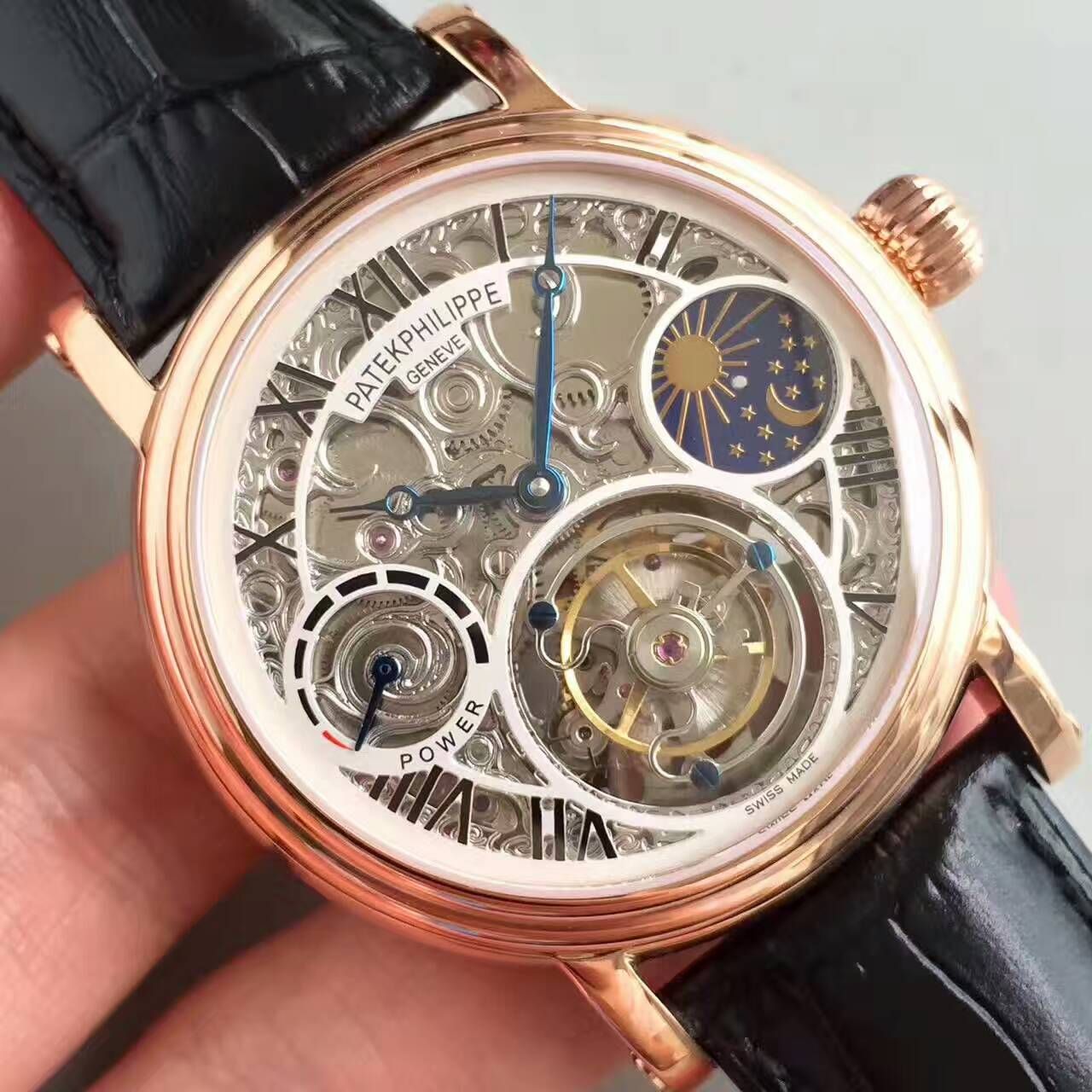   TF厂高百达翡丽镂空雕花动力星辰真陀飞轮腕表 / BD202