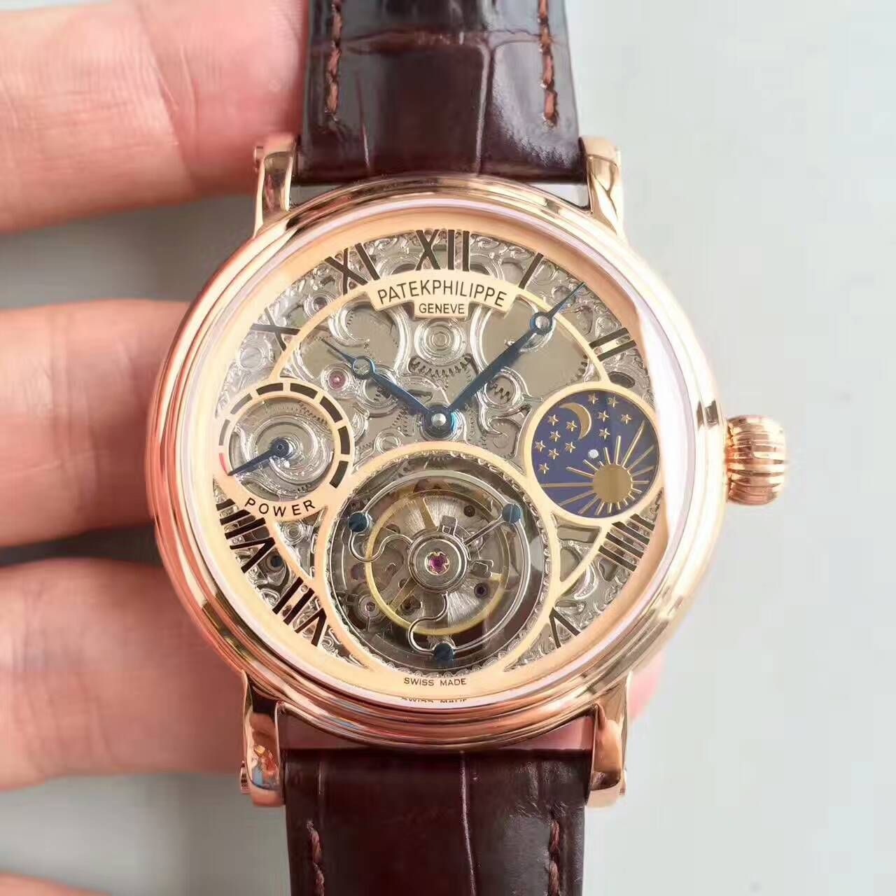   TF厂高百达翡丽镂空雕花动力星辰真陀飞轮腕表 / BD202