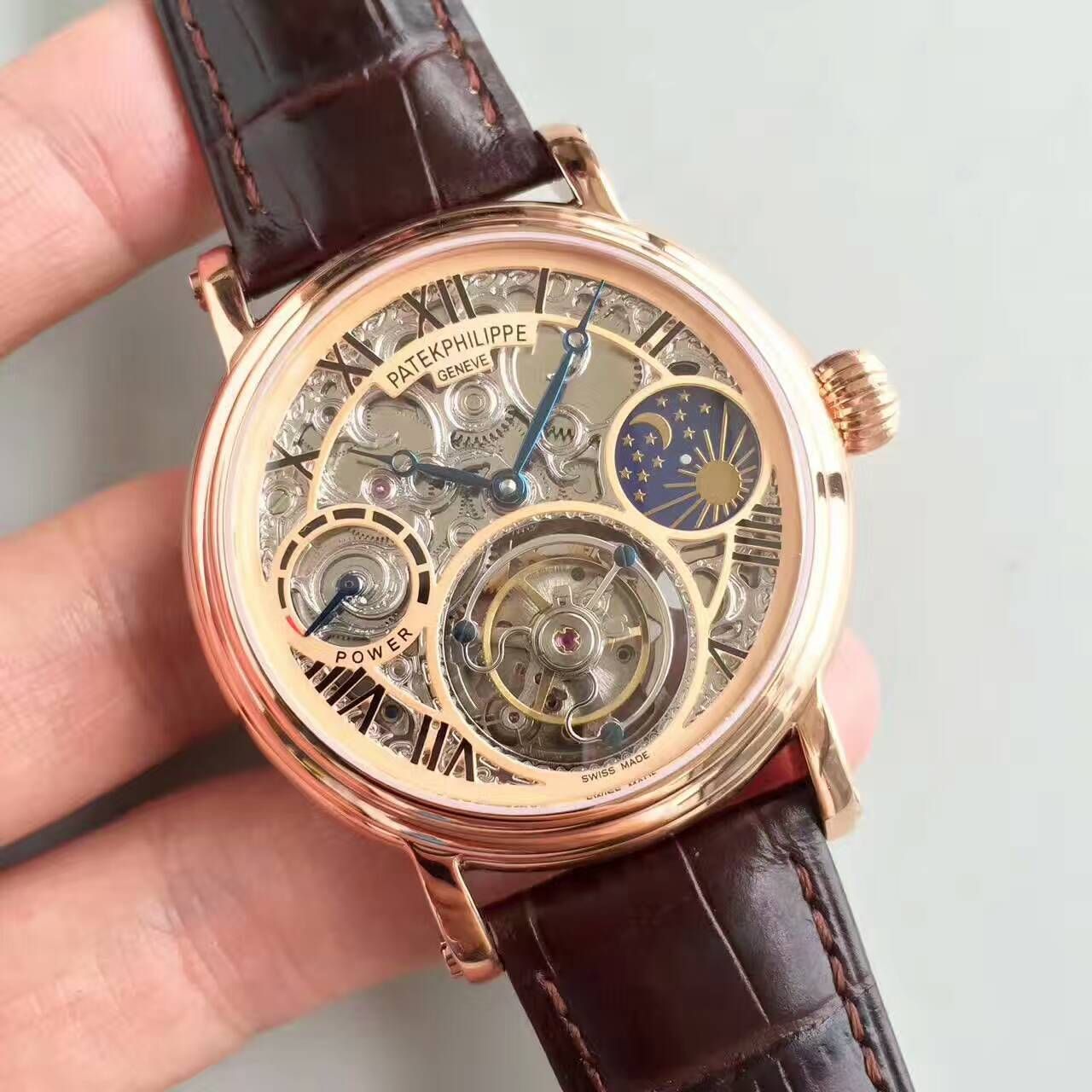   TF厂高百达翡丽镂空雕花动力星辰真陀飞轮腕表 / BD202