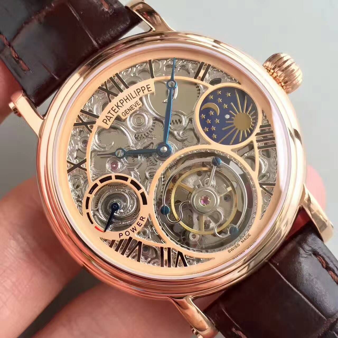   TF厂高百达翡丽镂空雕花动力星辰真陀飞轮腕表 / BD202