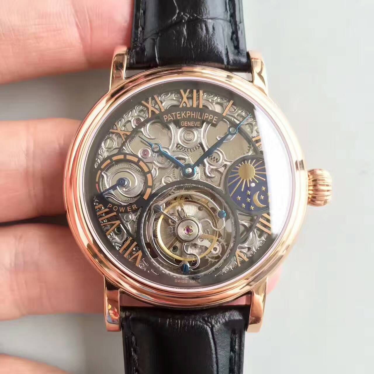   TF厂高百达翡丽镂空雕花动力星辰真陀飞轮腕表 / BD202