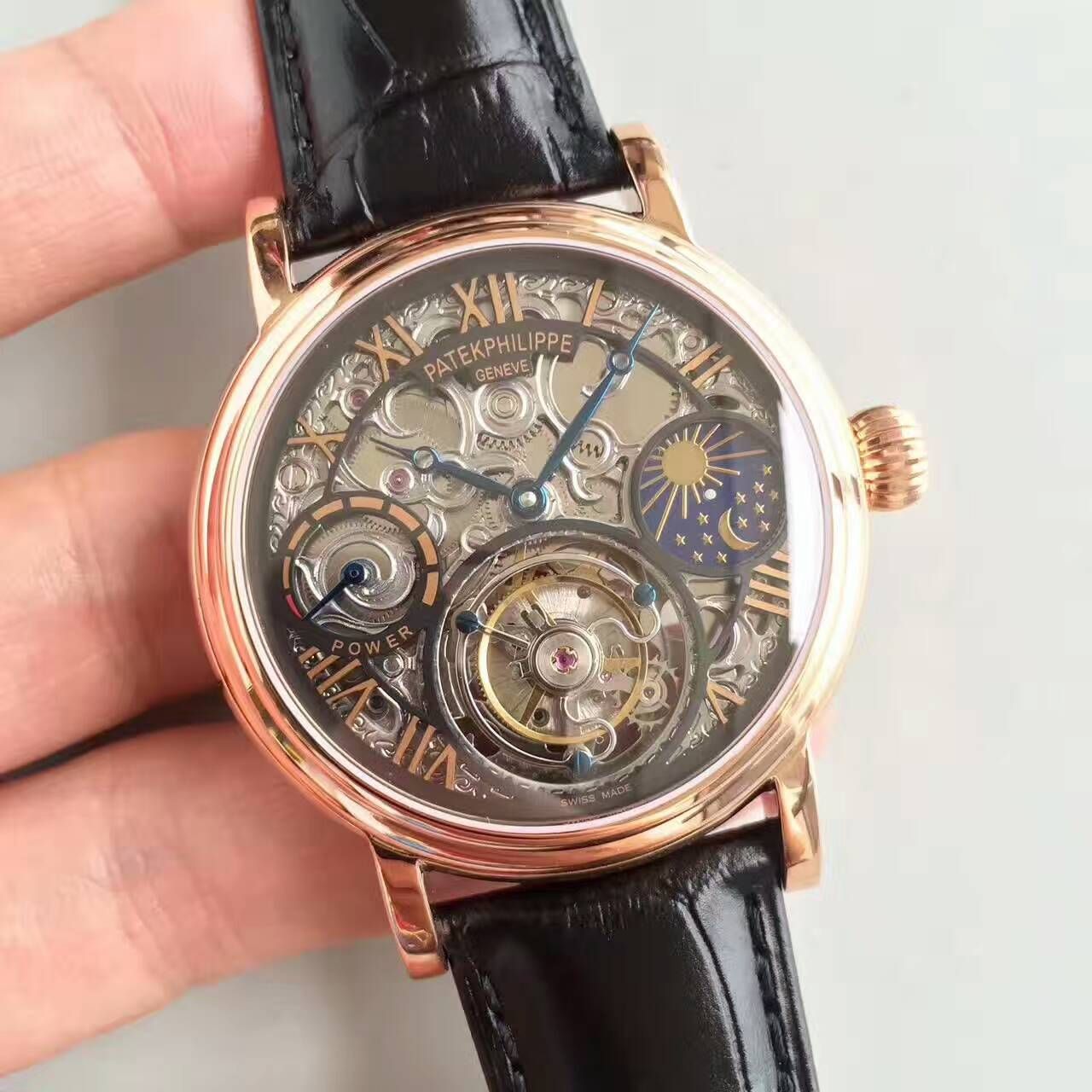   TF厂高百达翡丽镂空雕花动力星辰真陀飞轮腕表 / BD202