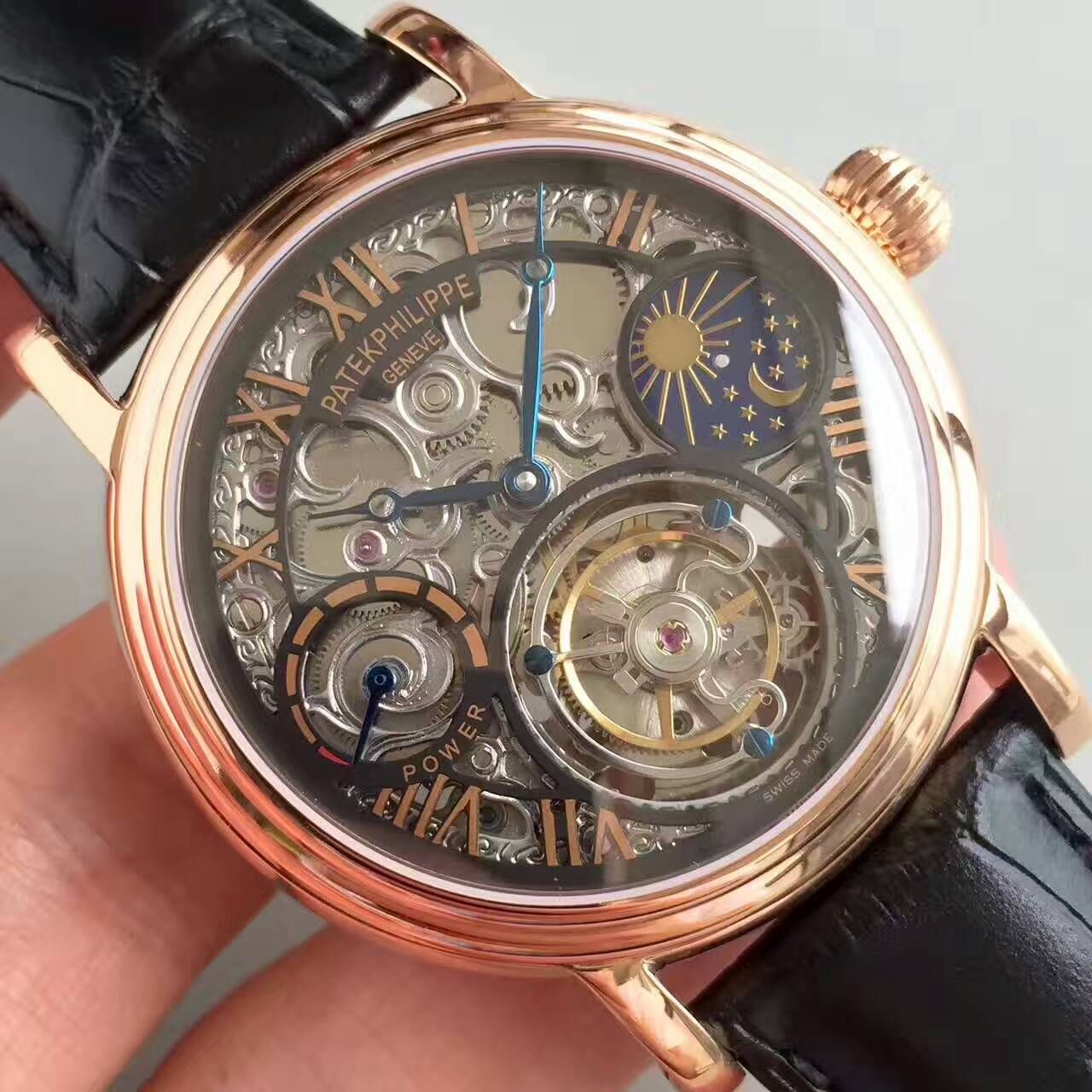   TF厂高百达翡丽镂空雕花动力星辰真陀飞轮腕表 / BD202