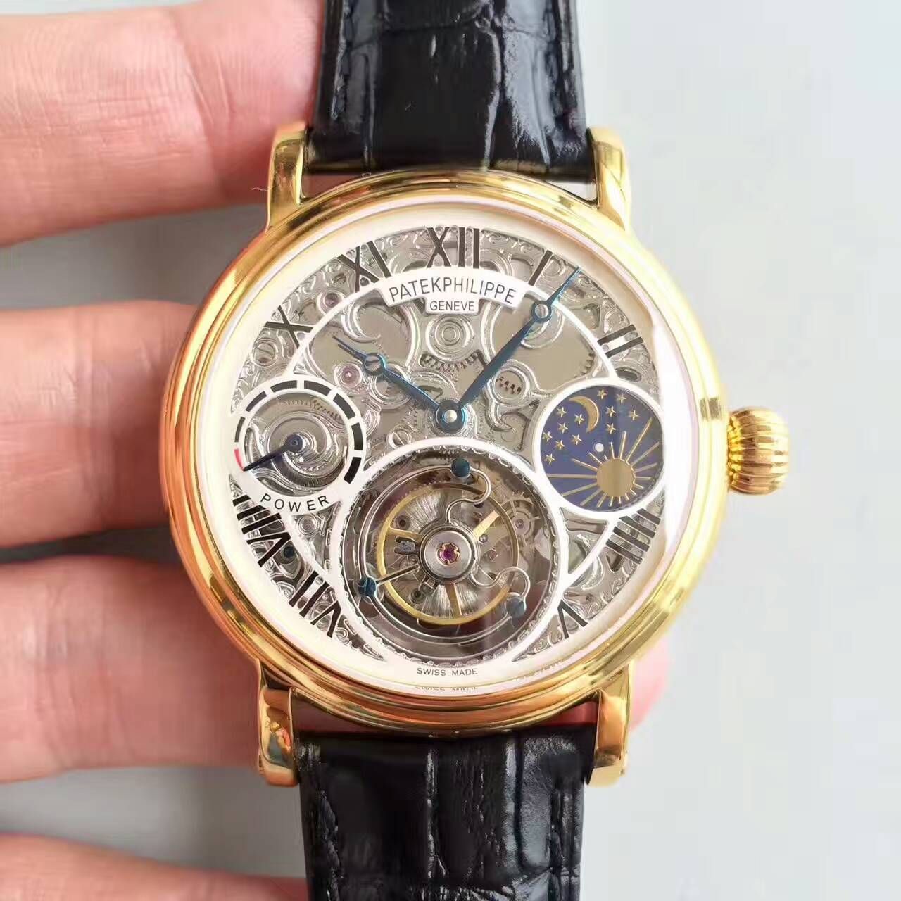   TF厂高百达翡丽镂空雕花动力星辰真陀飞轮腕表 / BD202