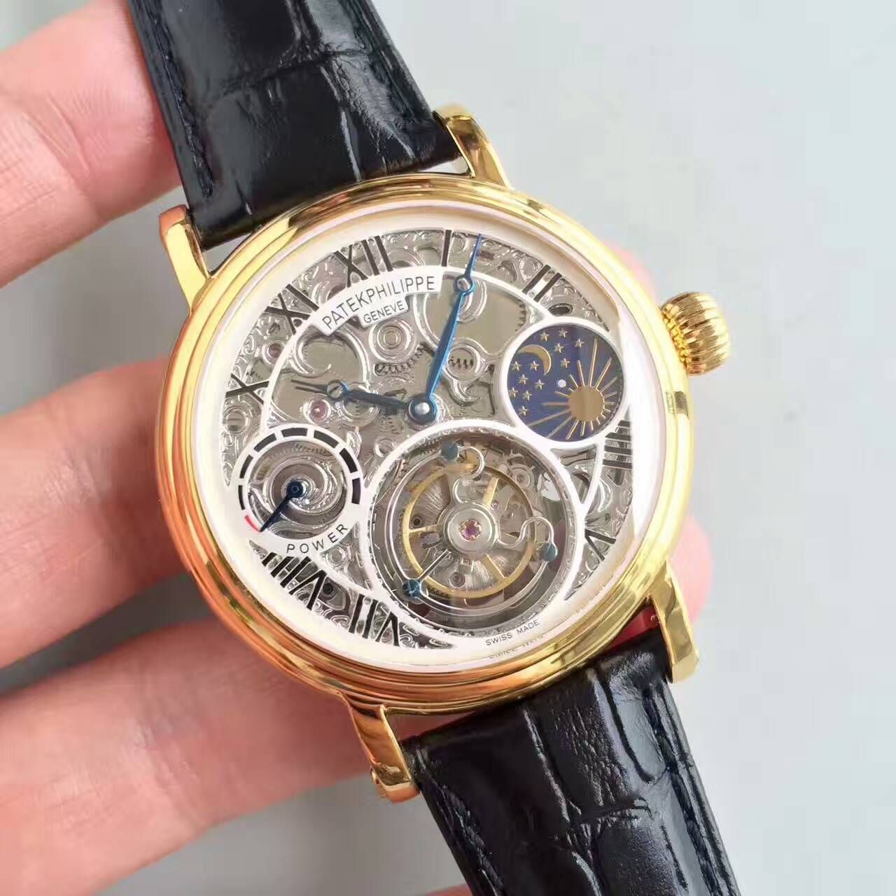   TF厂高百达翡丽镂空雕花动力星辰真陀飞轮腕表 / BD202