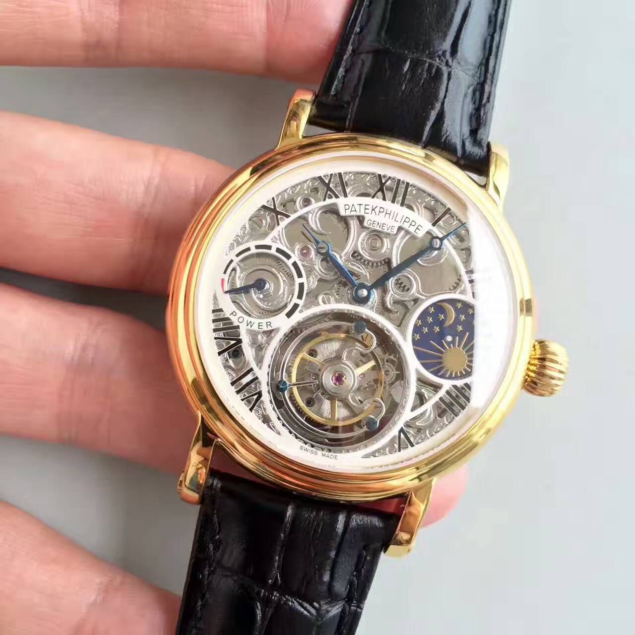   TF厂高百达翡丽镂空雕花动力星辰真陀飞轮腕表 / BD202