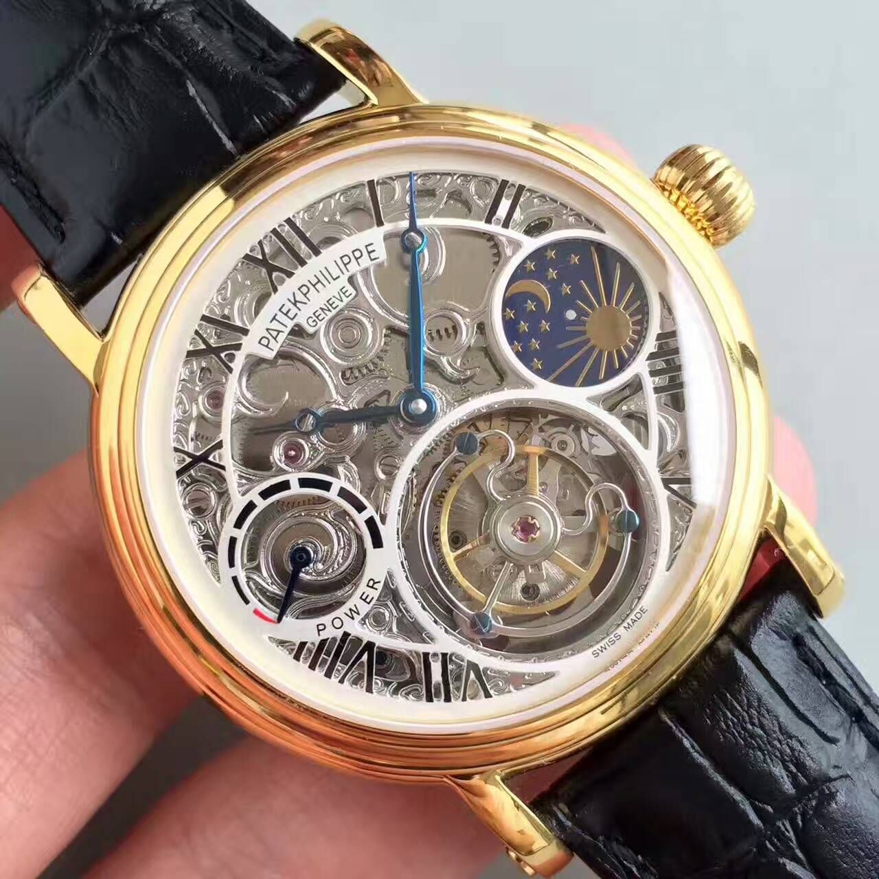   TF厂高百达翡丽镂空雕花动力星辰真陀飞轮腕表 / BD202