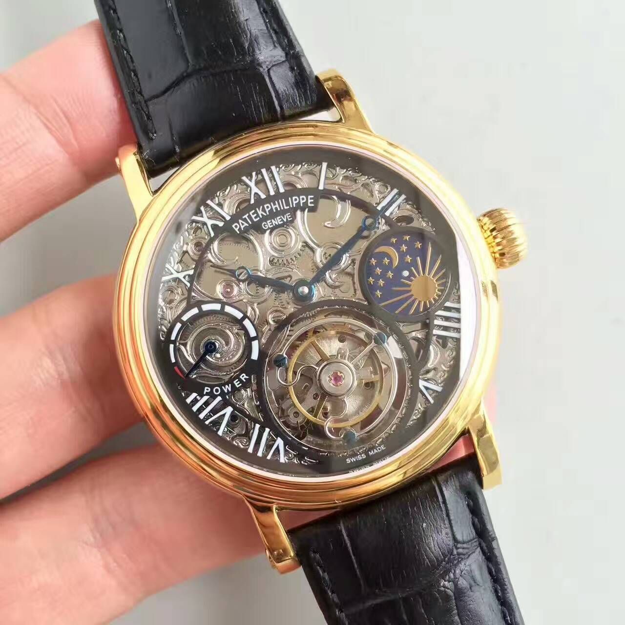   TF厂高百达翡丽镂空雕花动力星辰真陀飞轮腕表 / BD202