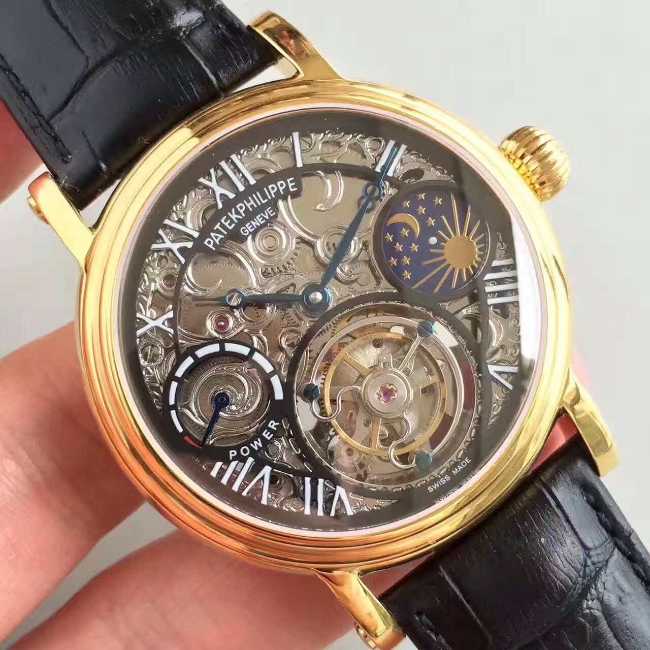   TF厂高百达翡丽镂空雕花动力星辰真陀飞轮腕表 / BD202