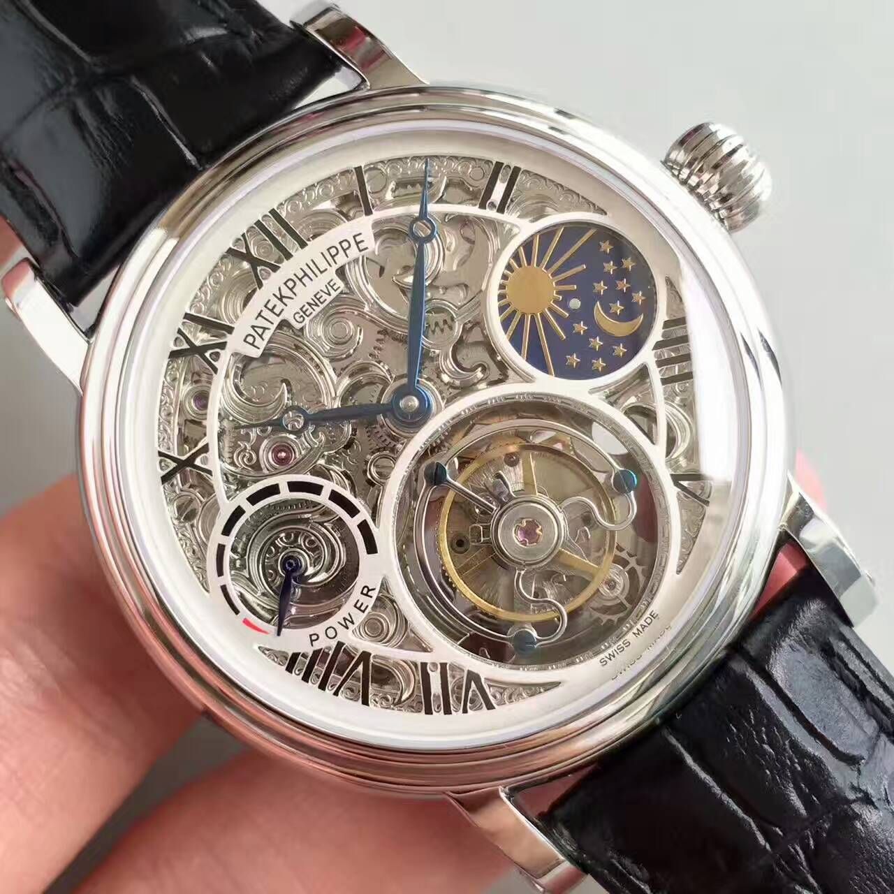   TF厂高百达翡丽镂空雕花动力星辰真陀飞轮腕表 / BD202