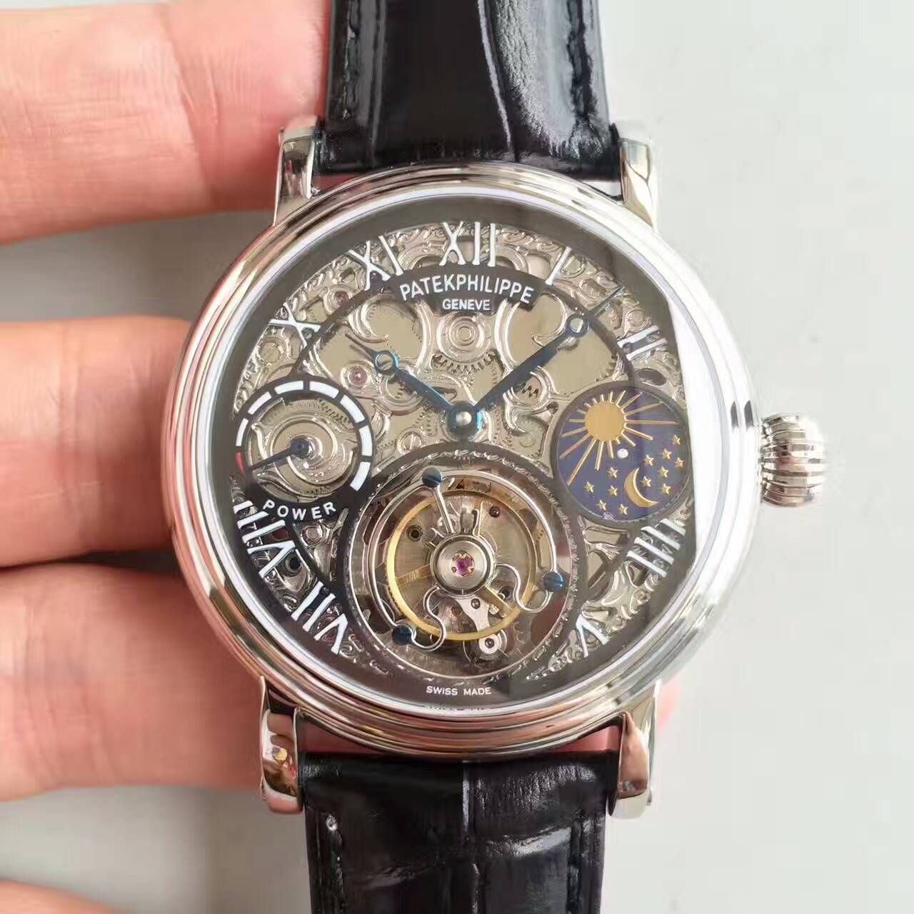   TF厂高百达翡丽镂空雕花动力星辰真陀飞轮腕表 / BD202