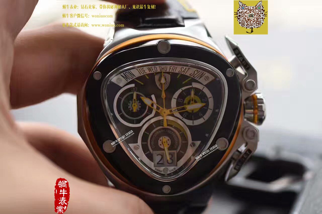   正品原单  兰博基尼 六针计时石英男表 / LB001