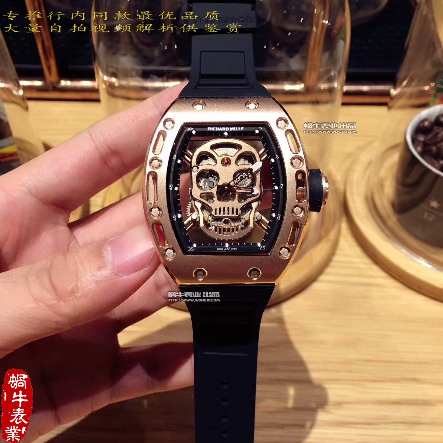   KV厂理查德.米勒男士系列RM 052 金面骷髅头腕表 / RM 052