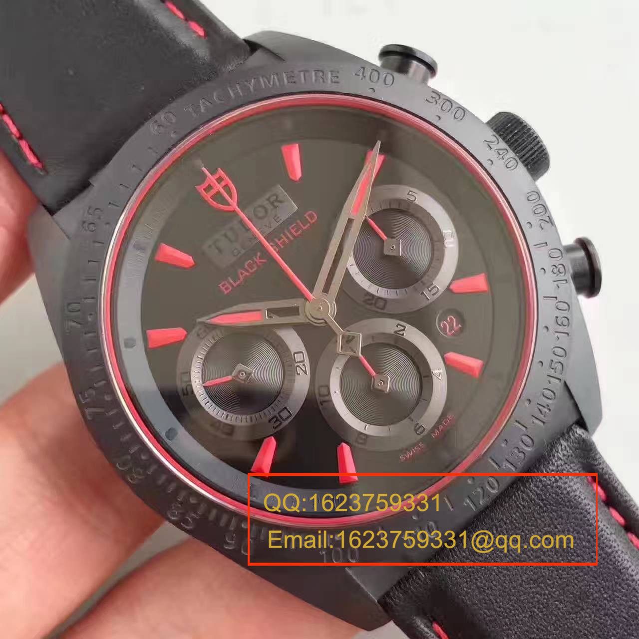   ZF厂帝舵《杜卡迪大魔鬼》FASTRIDER BLACK SHIELD系列42000CR橡胶表带腕表 / DTBC006