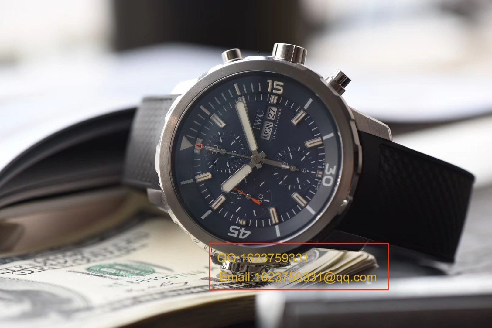   视频测评V6厂万国海洋时计系列IW376805蓝面腕表 / WGBD307