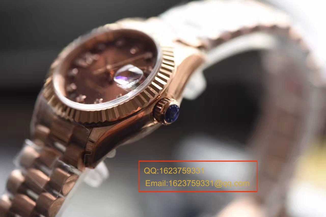   SY厂劳力士女装日志型系列279171巧克力面表盘女士腕表 / RBA182