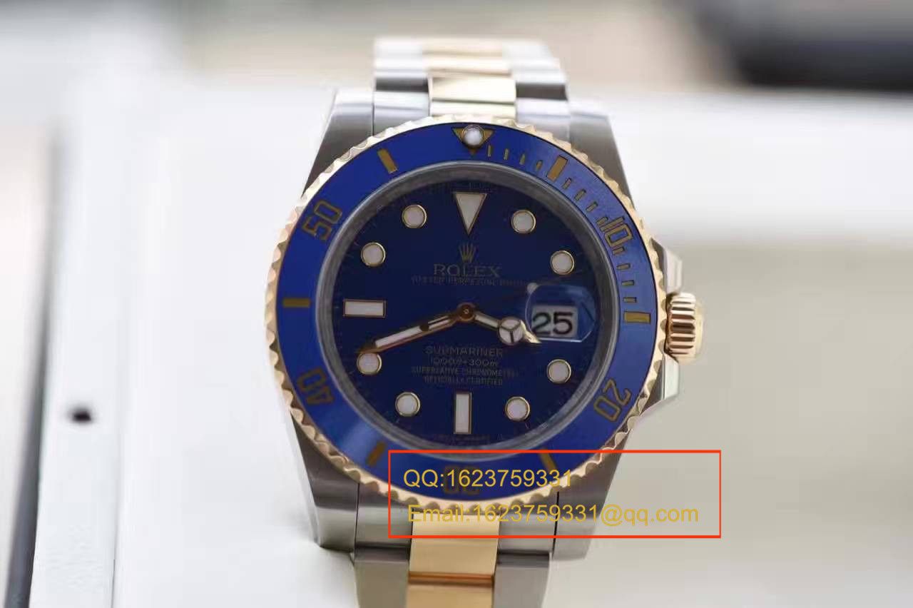   视频测评N厂V7版高劳力士潜航者型系列116613LB-97203包18K真金蓝水鬼王 / RCF143