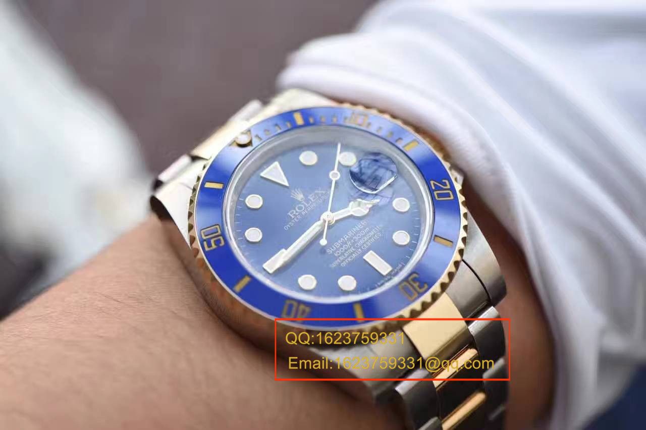   视频测评N厂V7版高劳力士潜航者型系列116613LB-97203包18K真金蓝水鬼王 / RCF143