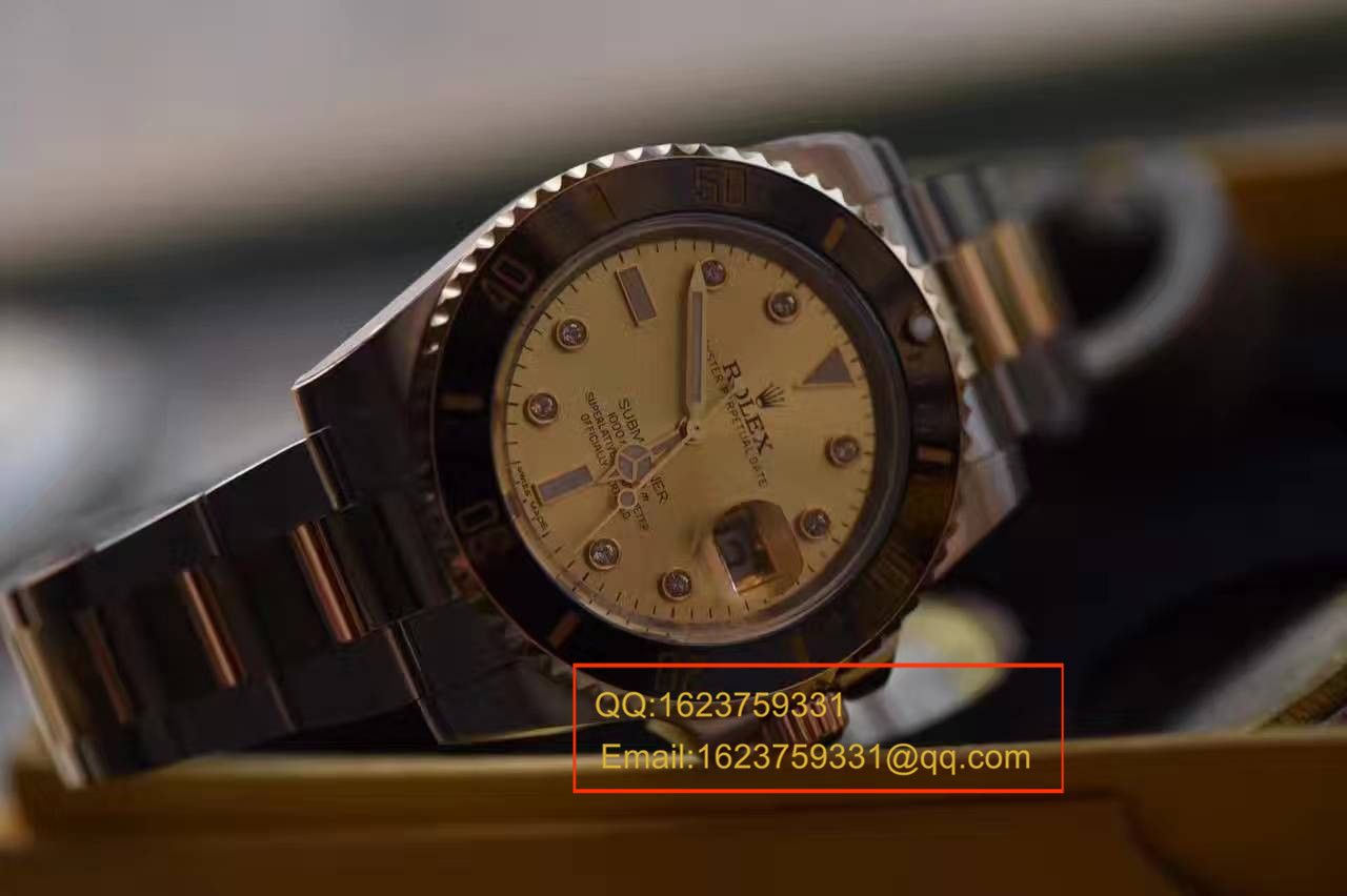   NOOB厂V7版  劳力士潜航者型系列116610LN金盘腕表《包真18K金版》 / RCF142