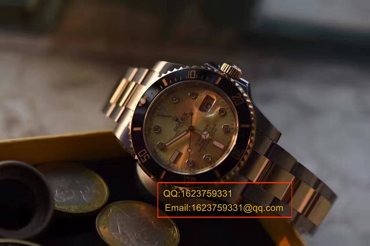   NOOB厂V7版  劳力士潜航者型系列116610LN金盘腕表《包真18K金版》 / RCF142