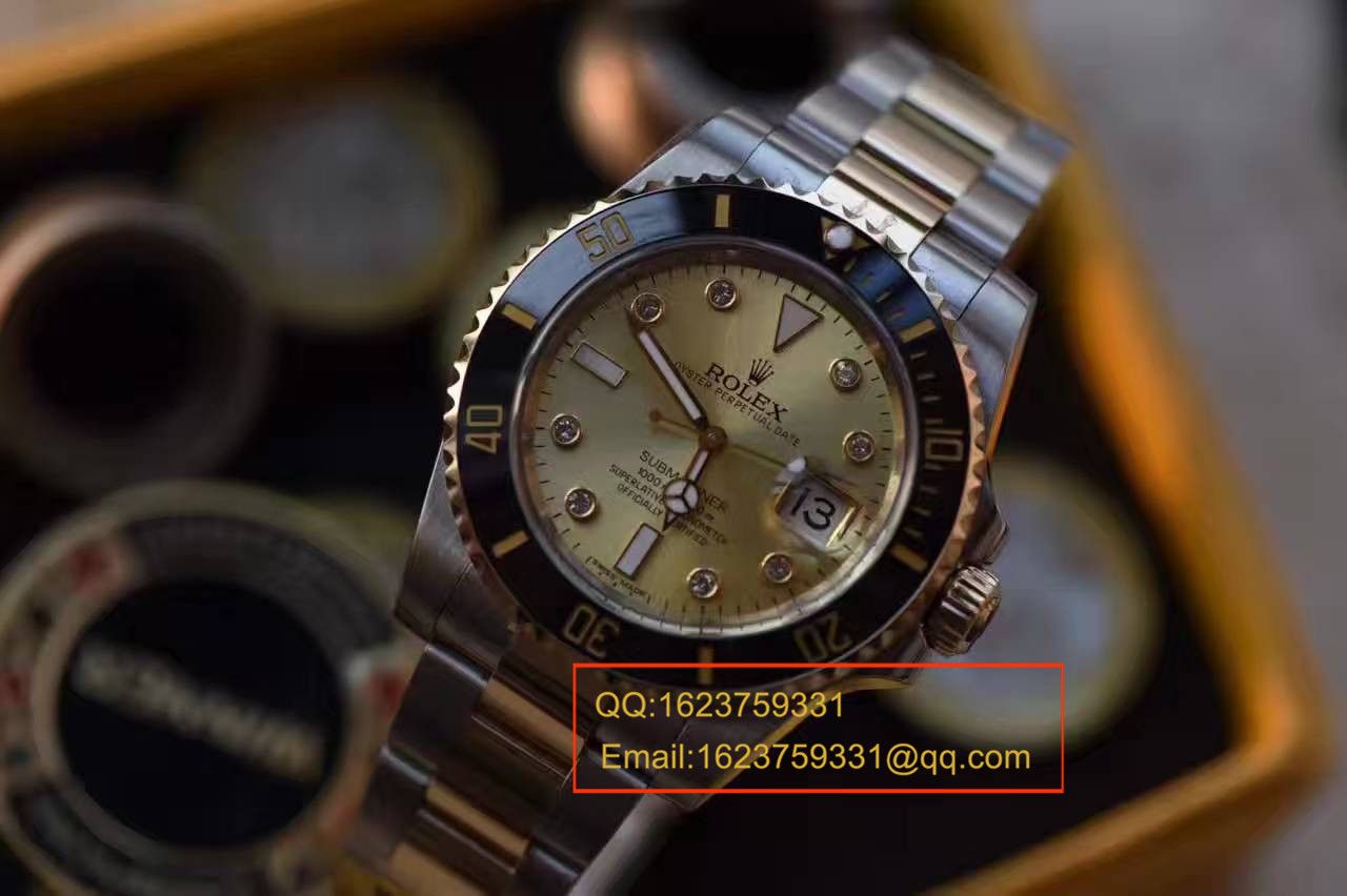   NOOB厂V7版  劳力士潜航者型系列116610LN金盘腕表《包真18K金版》 / RCF142