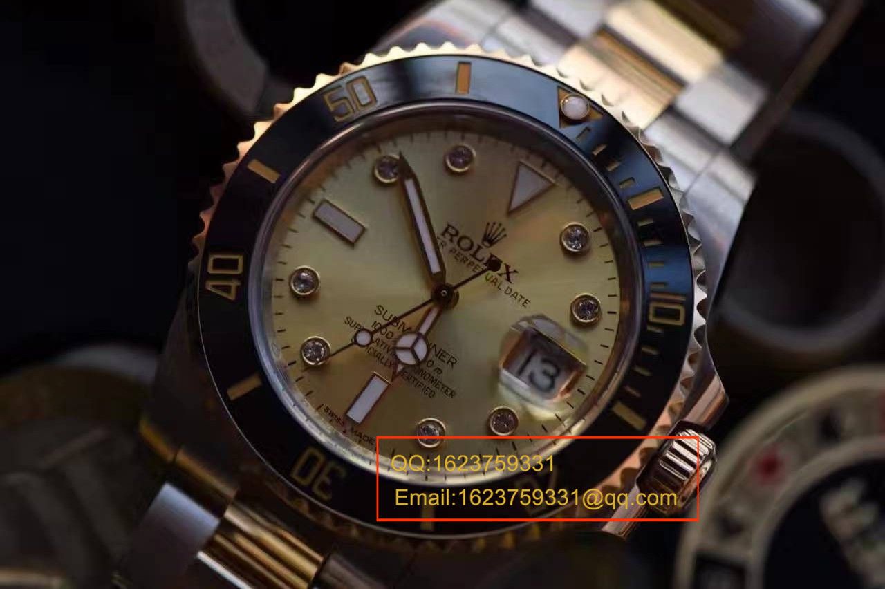   NOOB厂V7版  劳力士潜航者型系列116610LN金盘腕表《包真18K金版》 / RCF142
