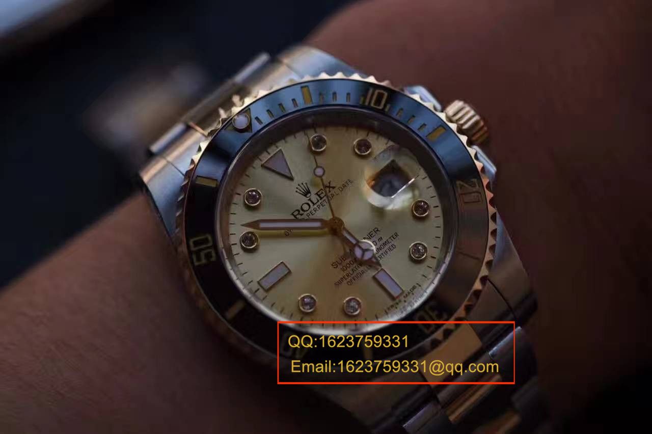   NOOB厂V7版  劳力士潜航者型系列116610LN金盘腕表《包真18K金版》 / RCF142