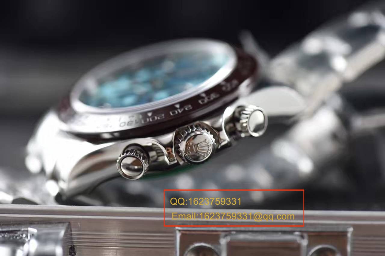   视频测评  劳力士宇宙计型迪通拿系列116506-78596冰蓝迪通拿腕表 / RBD012