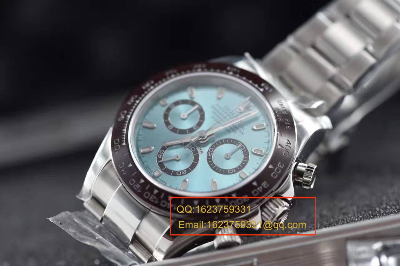   视频测评  劳力士宇宙计型迪通拿系列116506-78596冰蓝迪通拿腕表 / RBD012