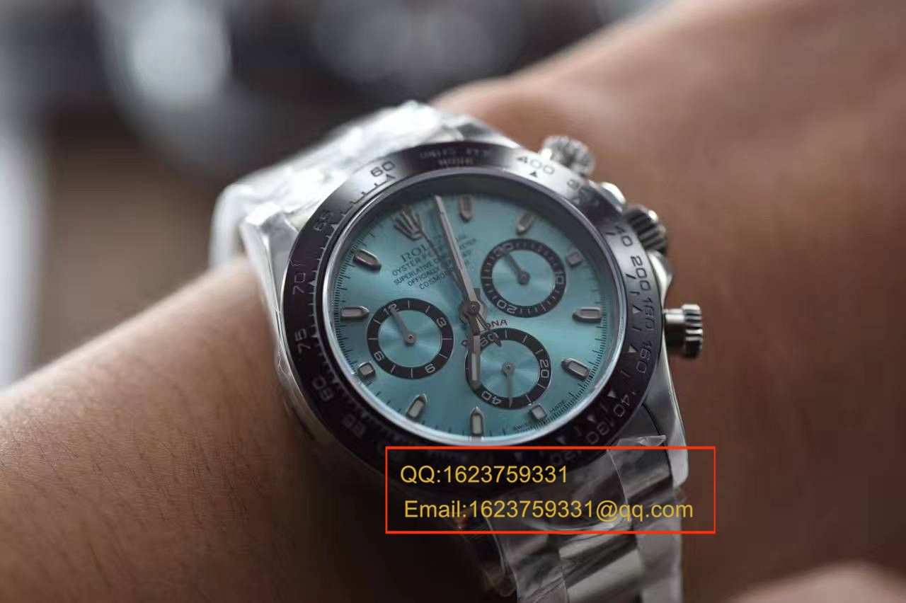   视频测评  劳力士宇宙计型迪通拿系列116506-78596冰蓝迪通拿腕表 / RBD012