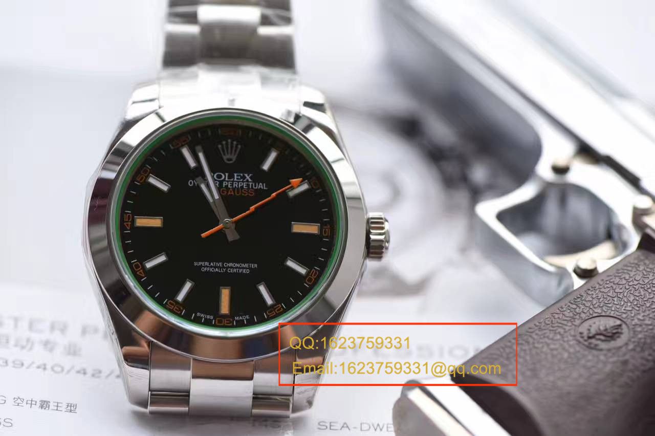   N厂高劳力士闪电闪电绿玻璃MILGAUSS 116400 最高版本 / RBA186