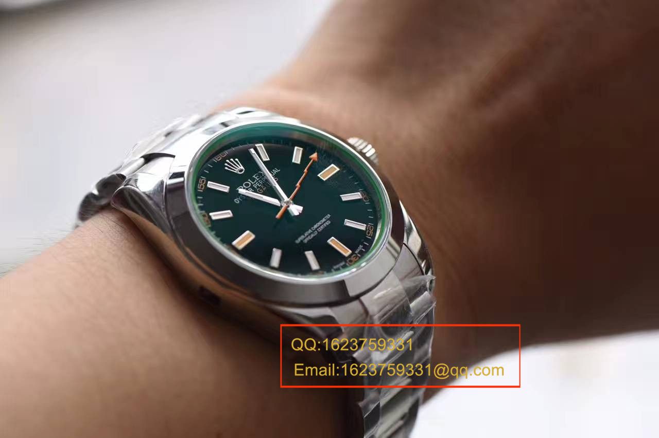   N厂高劳力士闪电闪电绿玻璃MILGAUSS 116400 最高版本 / RBA186
