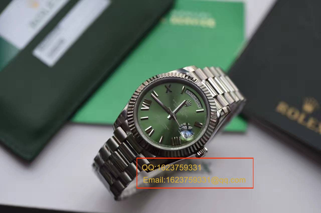   视频测评EW厂劳力士星期日历型系列228239绿盘腕表 / R111