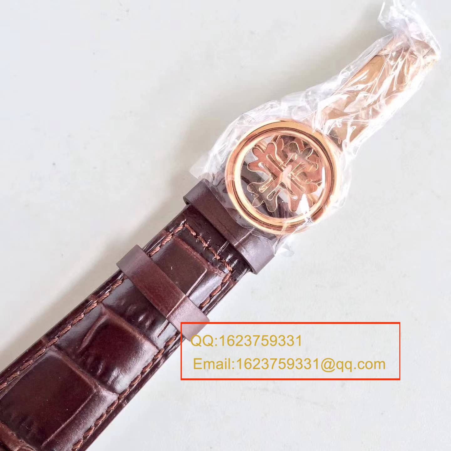   台湾厂腕表  百达翡丽复杂功能计时系列5396/1R-001 月相皮带款玫瑰金腕表 / BD209