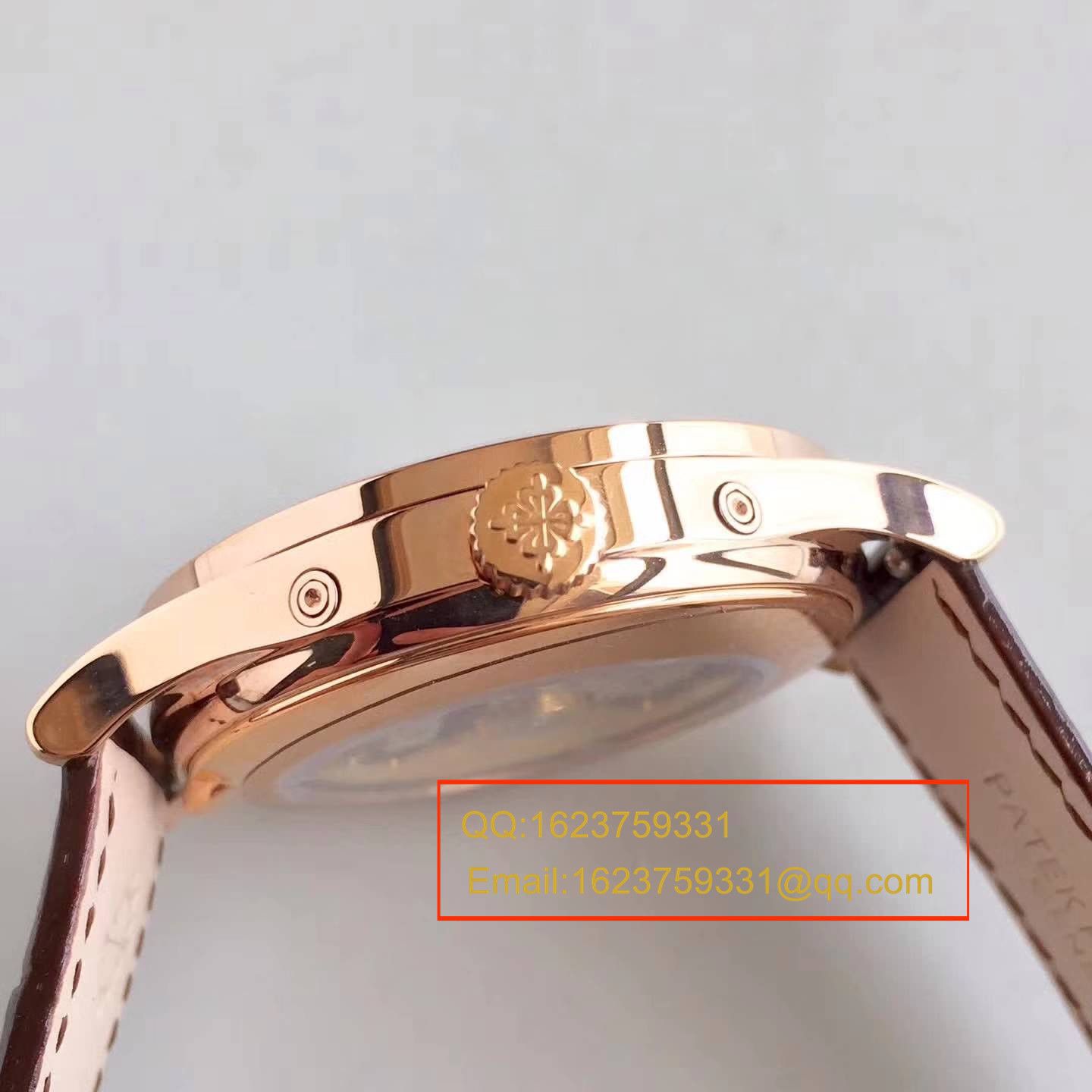   台湾厂腕表  百达翡丽复杂功能计时系列5396/1R-001 月相皮带款玫瑰金腕表 / BD209