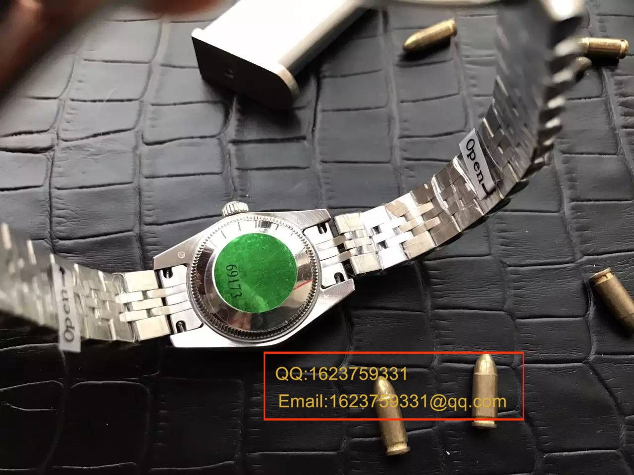   台湾厂劳力士女装日志型系列179174黑盘镶钻女士腕表 / RB0170