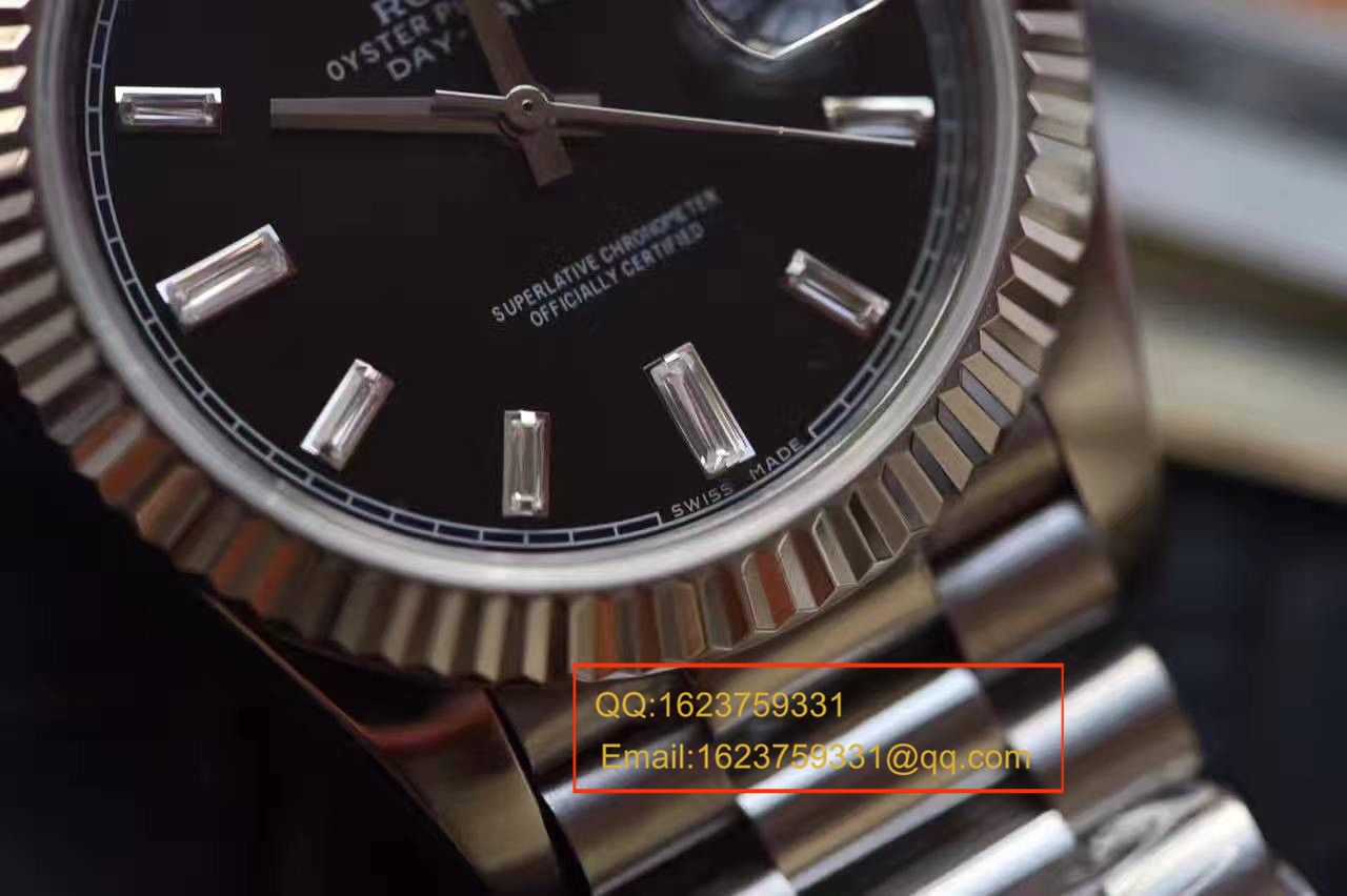   台湾厂劳力士星期日历型系列228239黑面表盘钻钉腕表 / RB0180