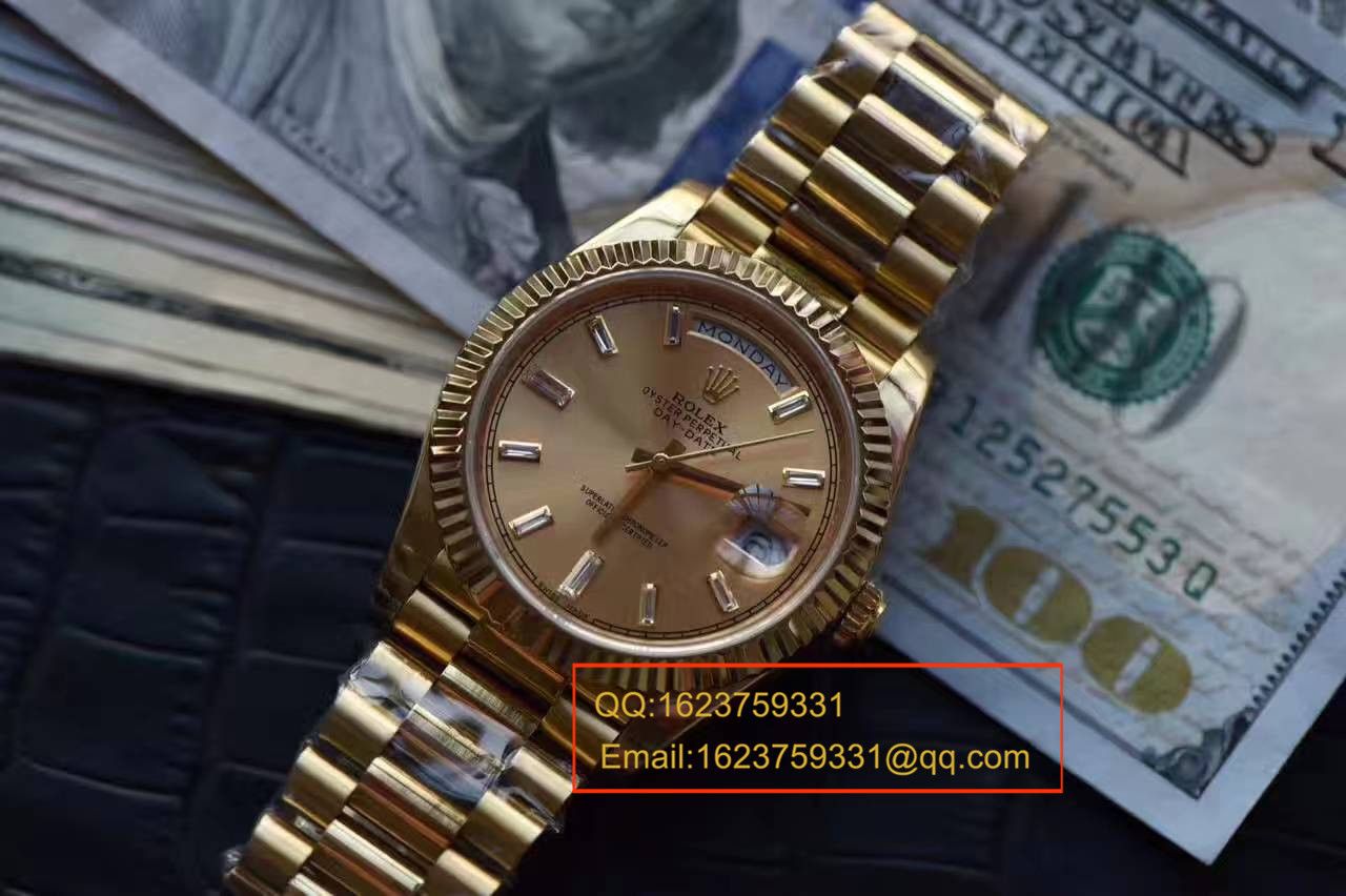   台湾厂劳力士星期日历型系列228239黑面表盘钻钉腕表 / RB0180