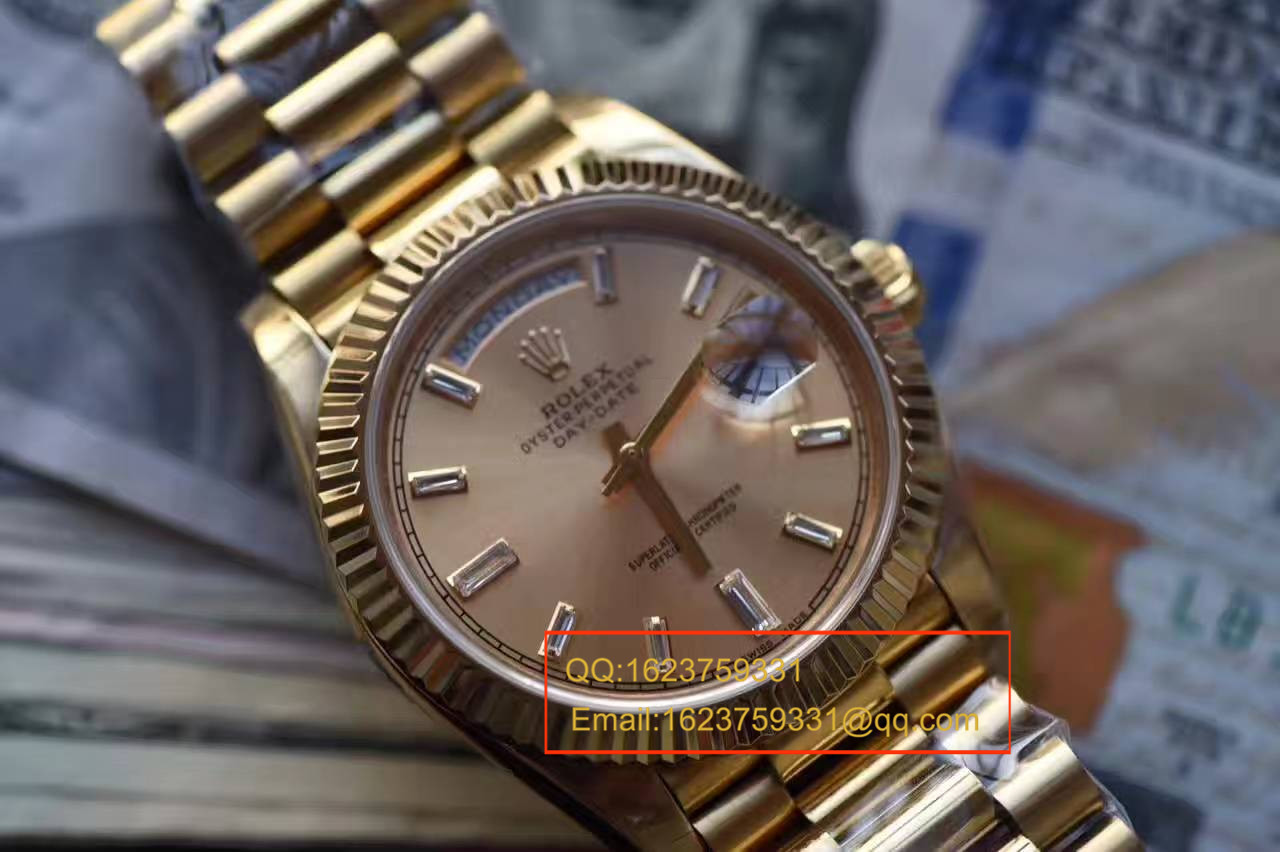   台湾厂高劳力士星期日历型系列228238香槟面表盘钻钉腕表 / RBA179