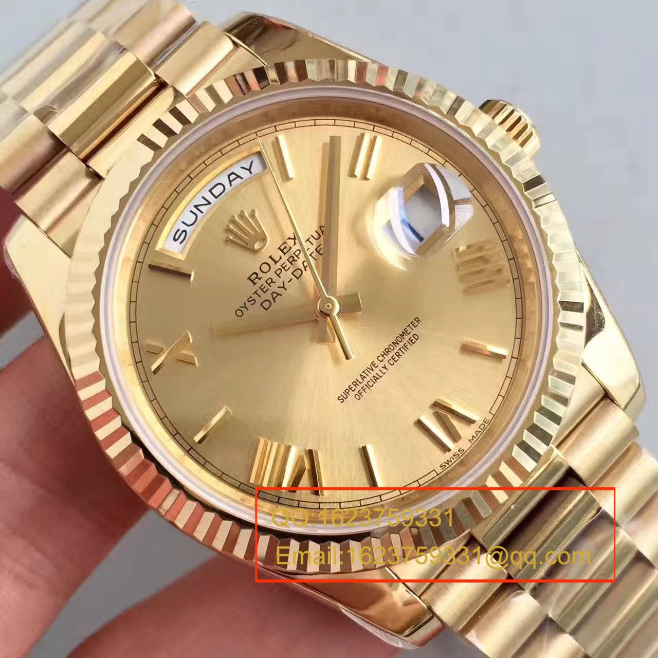   N厂高劳力士星期日历型系列218238-83218 香槟面表盘腕表 / RBE168