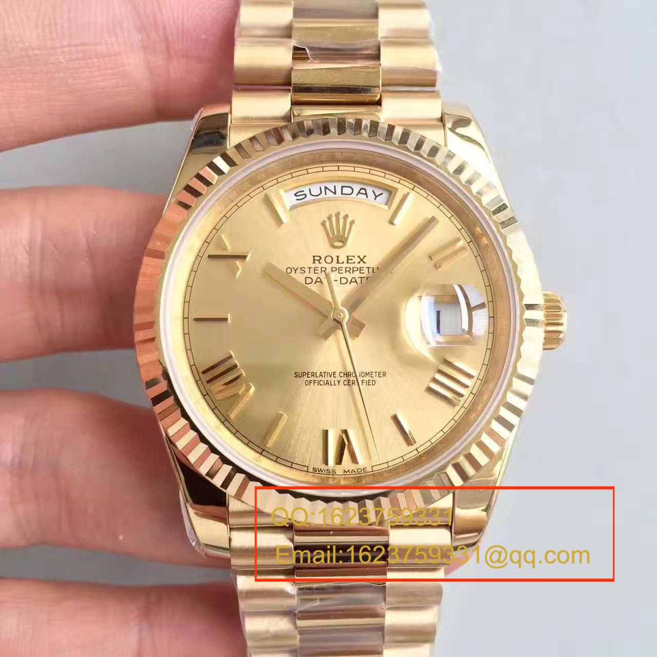   N厂高劳力士星期日历型系列218238-83218 香槟面表盘腕表 / RBE168