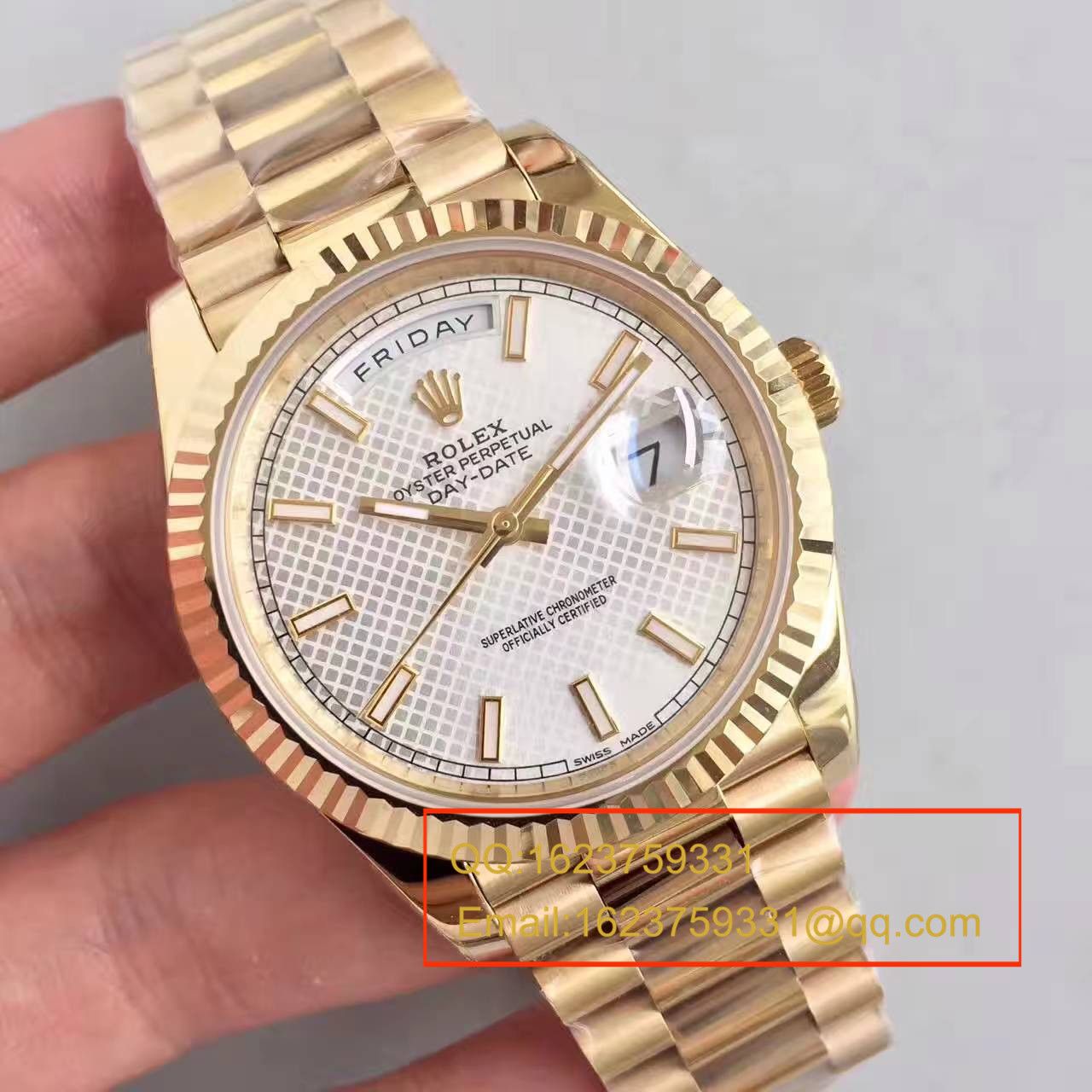   NOOB厂劳力士星期日历型系列218238-83218 白盘腕表 / RBE167