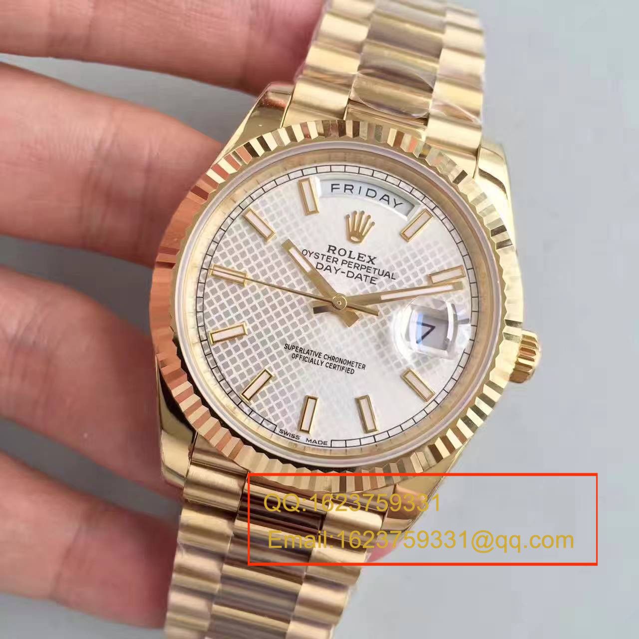   NOOB厂劳力士星期日历型系列218238-83218 白盘腕表 / RBE167