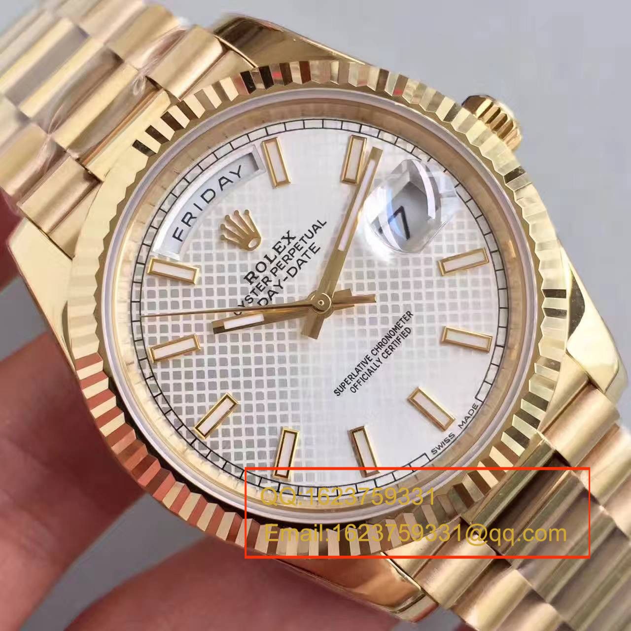   NOOB厂劳力士星期日历型系列218238-83218 白盘腕表 / RBE167