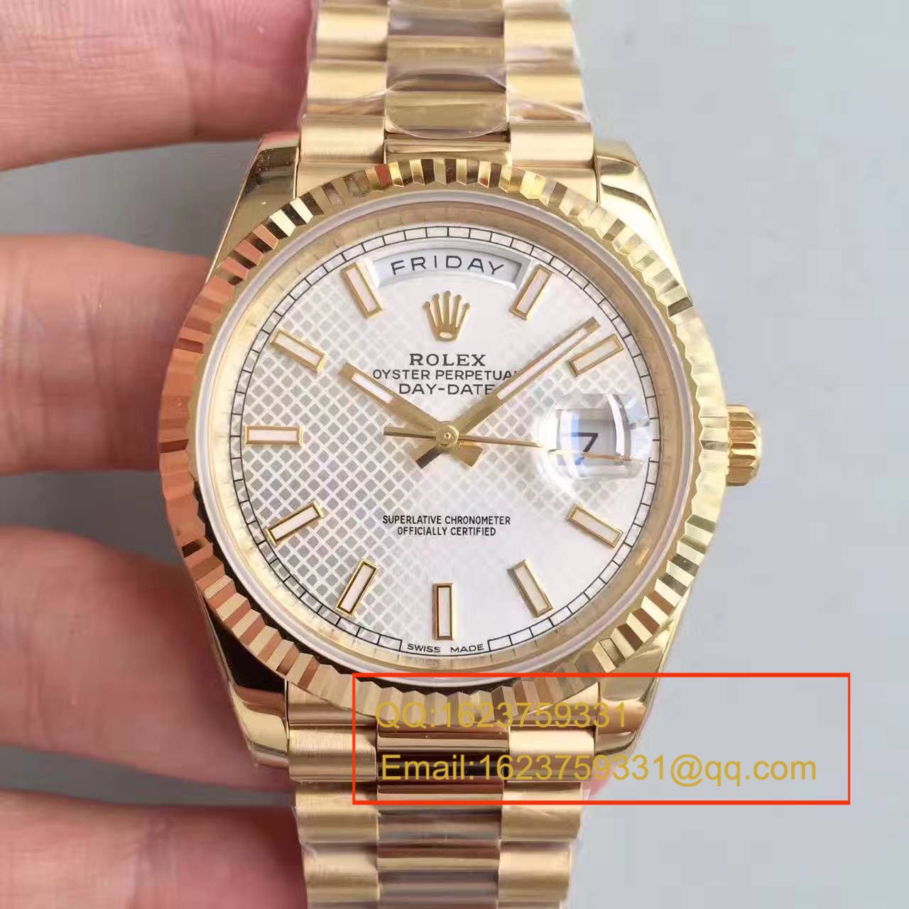   NOOB厂劳力士星期日历型系列218238-83218 白盘腕表 / RBE167