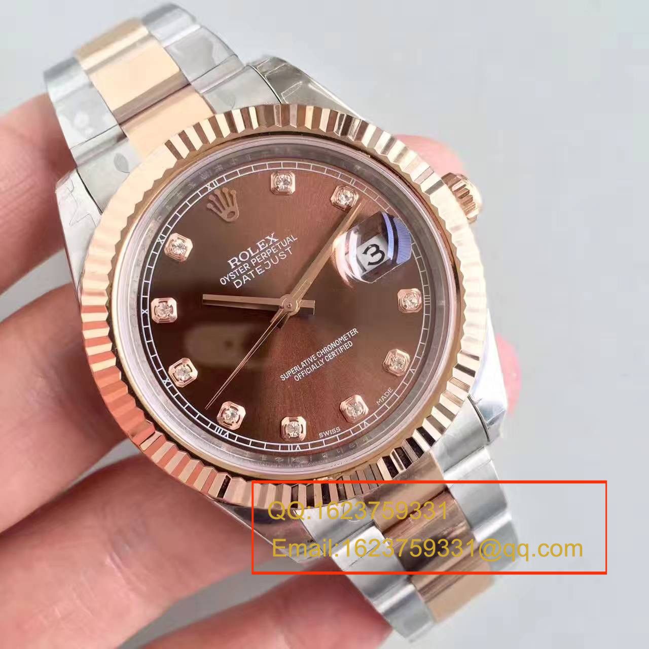   NOOB厂劳力士日志型系列126331巧克力盘镶钻腕表 / R161